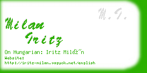 milan iritz business card